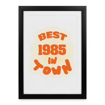 Ville 1985 - Affiche encadrée (27 × 37 cm) - noir - Devant