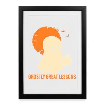 Funny Teacher Skeleton Halloween Classroom - Framed poster (27 × 37 cm) - black - Front