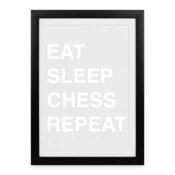 Chess ideas and chess sayings - Framed poster (27 × 37 cm) - black - Front