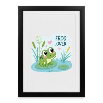 frog lovers - Framed poster (27 × 37 cm) - black - Front
