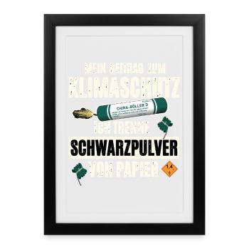 Pyrotechnician Pyro - Framed poster (27 × 37 cm) - black - Front