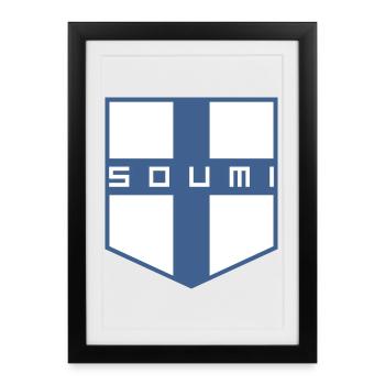 Soumi, Finlande - Affiche encadrée (27 × 37 cm) - noir - Devant