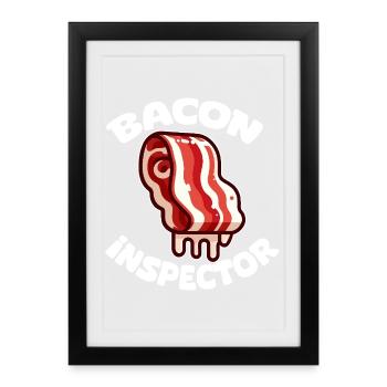 Inspector Bacon Cartoon - Framed poster (27 × 37 cm) - black - Front