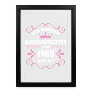 Interior decorator Birthday born in 1985 - Framed poster (27 × 37 cm) - black - Front