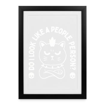 Est-ce que j’ai l’air d’une personne sociable ? - Affiche encadrée (27 × 37 cm) - noir - Devant