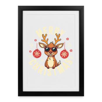 Joyeux Noël - Affiche encadrée (27 × 37 cm) - noir - Devant