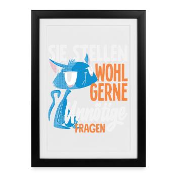 They probably like to ask unnecessary questions - Framed poster (27 × 37 cm) - black - Front