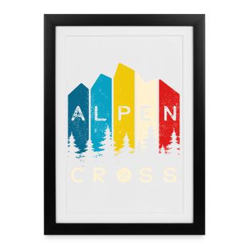 Alpen Cross 26 - Crossing the Alps 2026 - Hiking - Framed poster (27 × 37 cm) - black - Front