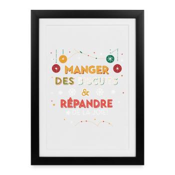 Eating Cookies and Spreading Joy - Framed poster (27 × 37 cm) - black - Front