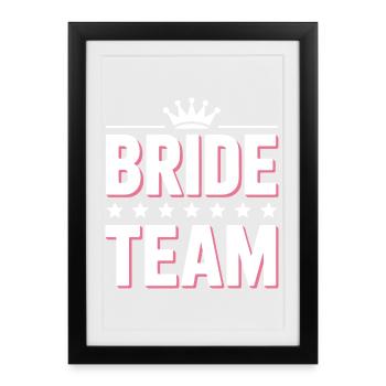 Équipe nuptiale Équipe de la couronne Épouse - Affiche encadrée (27 × 37 cm) - noir - Devant