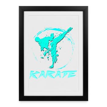 Karate - Framed poster (27 × 37 cm) - black - Front