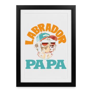 Astuces du Labrador - Affiche encadrée (27 × 37 cm) - noir - Devant