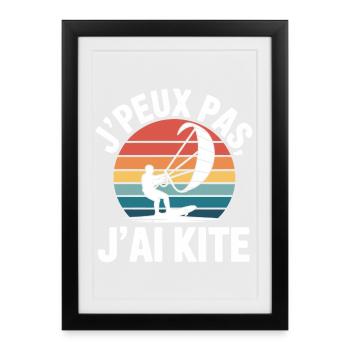 I Can't I Kite Gift Humor - Framed poster (27 × 37 cm) - black - Front