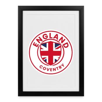 Coventry Crest Inspired Roundel - Framed poster (27 × 37 cm) - black - Front