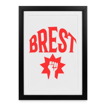 Brest - Framed poster (27 × 37 cm) - black - Front