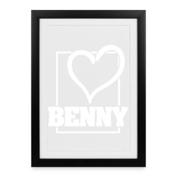 Benny - Affiche encadrée (27 × 37 cm) - noir - Devant