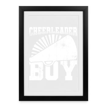 Cheerleader Boy - Framed poster (27 × 37 cm) - black - Front