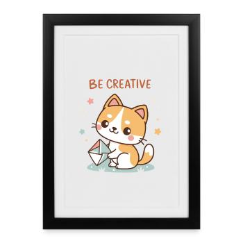 Creative Chat - Framed poster (27 × 37 cm) - black - Front