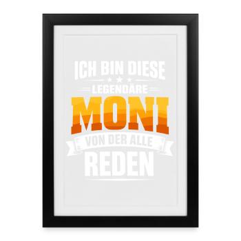 Monika Legendary Name I'm This Moni Gift - Framed poster (27 × 37 cm) - black - Front
