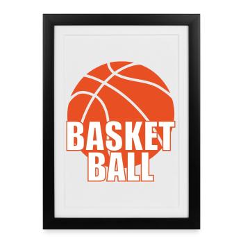 Basketball / Basketball / Basktet-Ball / Sports - Framed poster (27 × 37 cm) - black - Front
