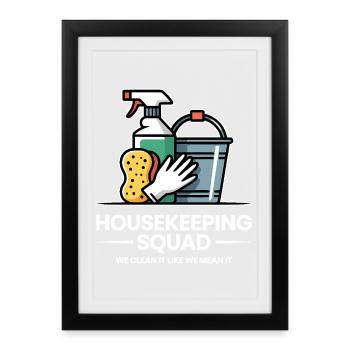 Funny Cleaning Design - Framed poster (27 × 37 cm) - black - Front