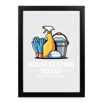 Funny Cleaning Design - Framed poster (27 × 37 cm) - black - Front