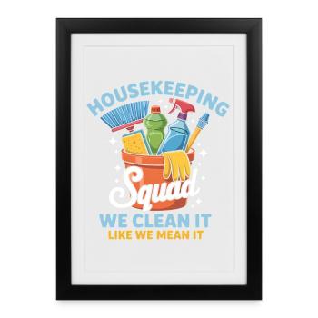 Funny Cleaning Design - Framed poster (27 × 37 cm) - black - Front