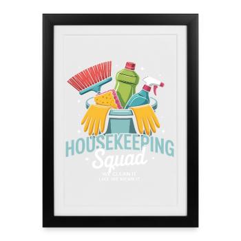 Funny Cleaning Design - Framed poster (27 × 37 cm) - black - Front