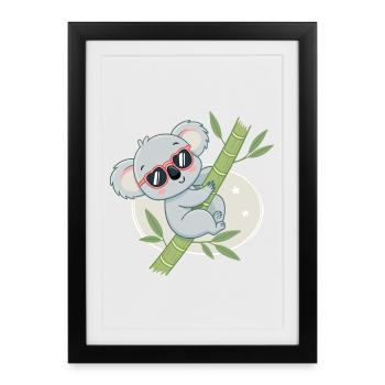 Koala Bamboo Cool Sunglasses - Framed poster (27 × 37 cm) - black - Front