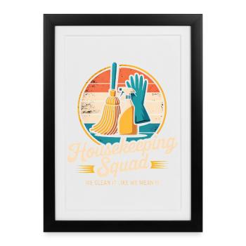 Funny Cleaning Design - Framed poster (27 × 37 cm) - black - Front