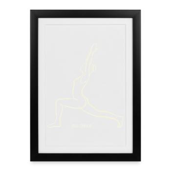 CONTOUR DE L’ÂME - Virabhadrasana - Affiche encadrée (27 × 37 cm) - noir - Devant