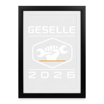 Journeyman 2026 passed training gift - Framed poster (27 × 37 cm) - black - Front