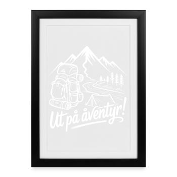 Adventure Backpacking Hiking – Outdoor - Framed poster (27 × 37 cm) - black - Front