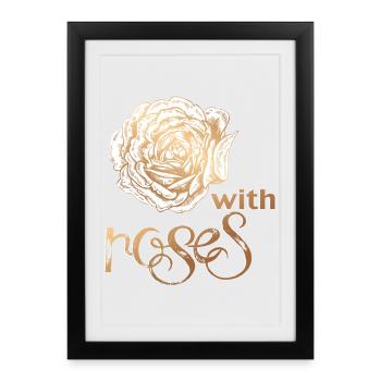 Vintage Rose - Framed poster (27 × 37 cm) - black - Front