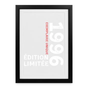 1996 vintage typographic style - Framed poster (27 × 37 cm) - black - Front