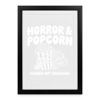 Ambiances horreur et popcorn - Affiche encadrée (27 × 37 cm) - noir - Devant