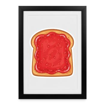 Jam bread - Framed poster (27 × 37 cm) - black - Front