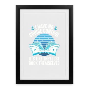 Je n’ai pas de régulateur de vitesse, vacances drôles - Affiche encadrée (27 × 37 cm) - noir - Devant