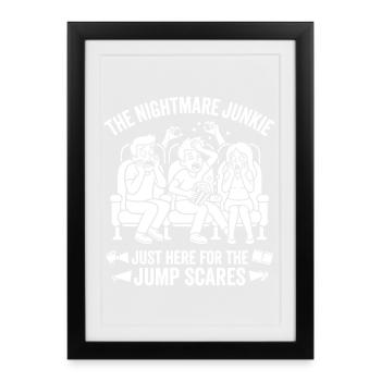 Jump Scares Sofa Trio Effrayant - Affiche encadrée (27 × 37 cm) - noir - Devant