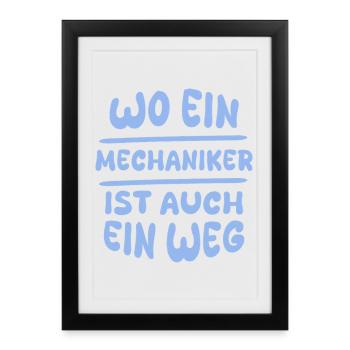 Gift for Mechanic - Framed poster (27 × 37 cm) - black - Front