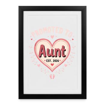 Tante 2026 Tante 2026 Promue Tante 2026 - Affiche encadrée (27 × 37 cm) - noir - Devant