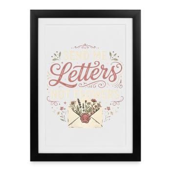 Army Wife Send Me Letters Not Flowers - Framed poster (27 × 37 cm) - black - Front