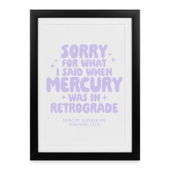 Club des survivants de Mercure rétrograde - Affiche encadrée (27 × 37 cm) - noir - Devant