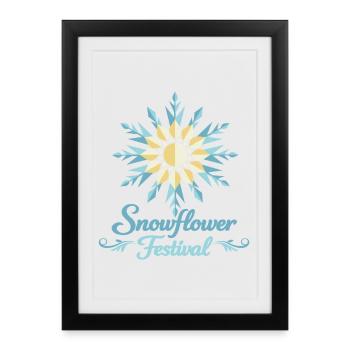 Festival du tournesol - Affiche encadrée (27 × 37 cm) - noir - Devant