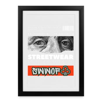 Humanity Trauma Streetwear Collage - Framed poster (27 × 37 cm) - black - Front