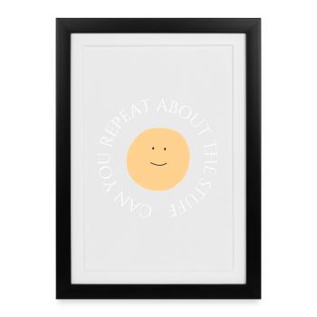 Can You Repeat About The Stuff Funny Art - Framed poster (27 × 37 cm) - black - Front