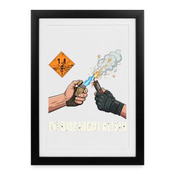 Pyro Bruder - Gerahmtes Poster (27 × 37 cm) - Schwarz - Vorne
