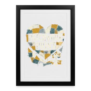 Impression patchwork - Affiche encadrée (27 × 37 cm) - noir - Devant