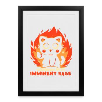 Débordant d’une rage imminente - Affiche encadrée (27 × 37 cm) - noir - Devant