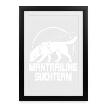 Labrador Mantrailing Search Team Dogs Dog Wilsigns - Framed poster (27 × 37 cm) - black - Front